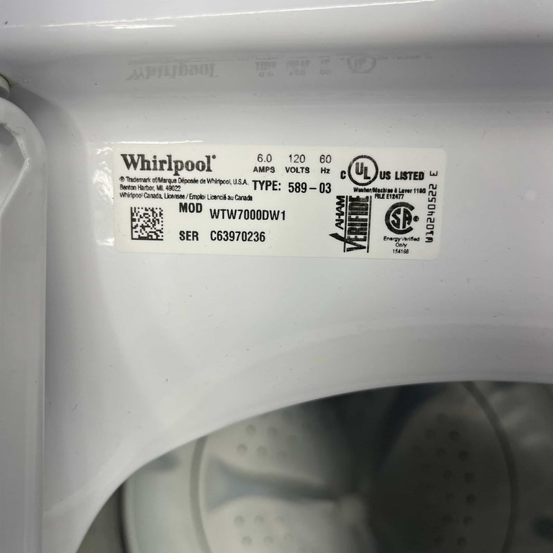 Used Whirlpool Washer Model No. WTW7000DW1 for sale in Edmonton