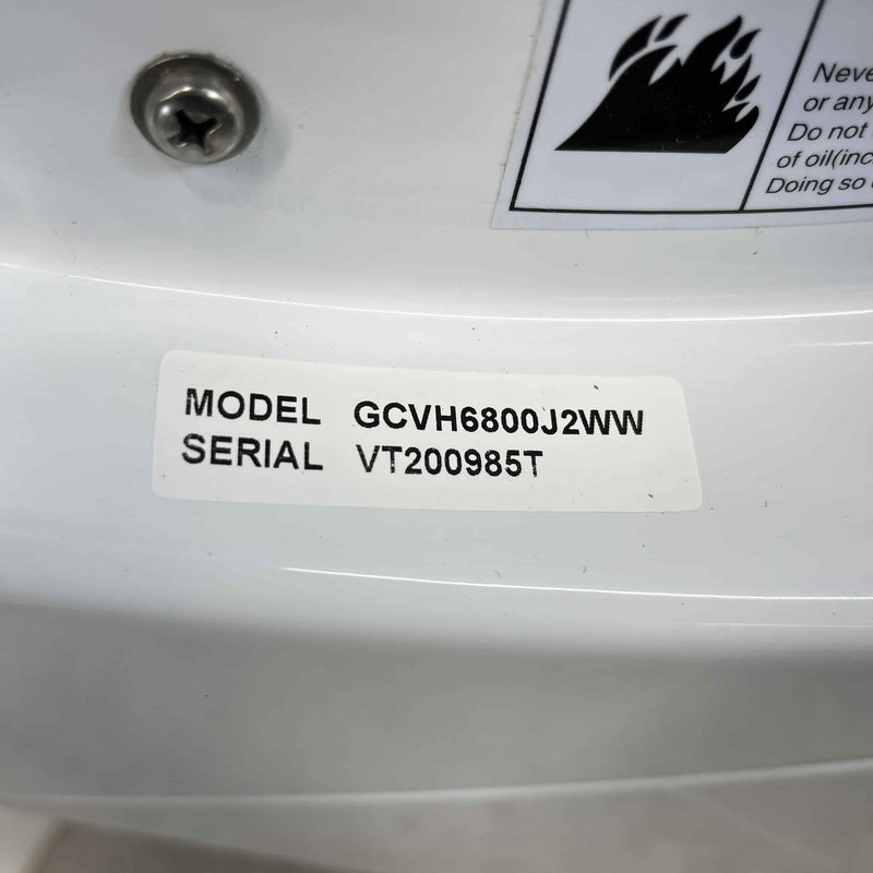 GE Washer Model No. GCVH6800J2WW
