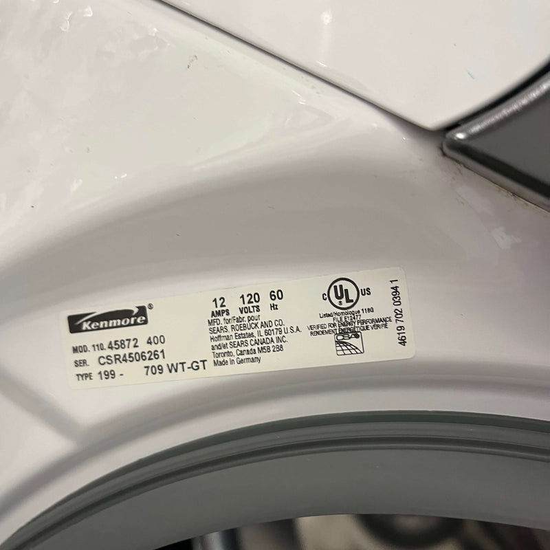 Kenmore Washer Model No. 110.45872400