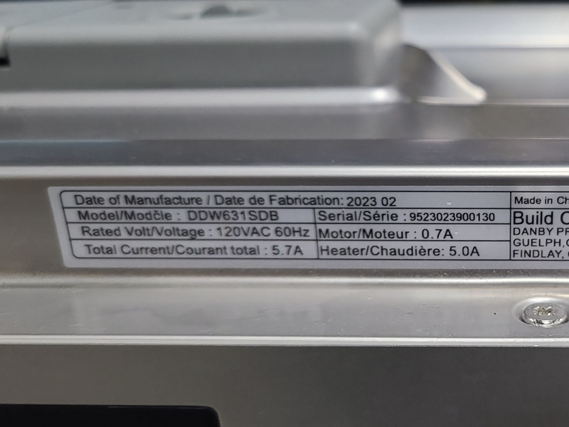Open Box Danby Countertop Dishwasher Model No.: DDW631SDB0A