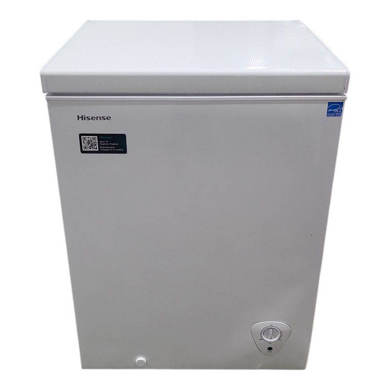 Open Box Hisense  5.0 cu ft. Chest Freezer with Recessed Handle Model No. FC50D6EWE