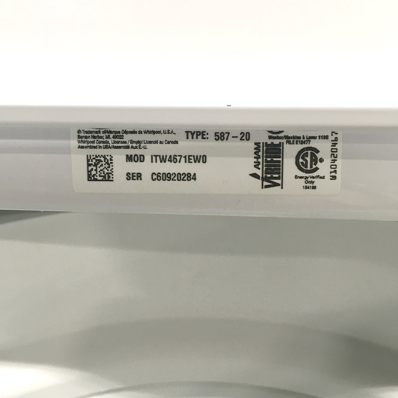 Inglis Washer and Dryer Set Model No. ITW4671EW0 – YIED4671EW1