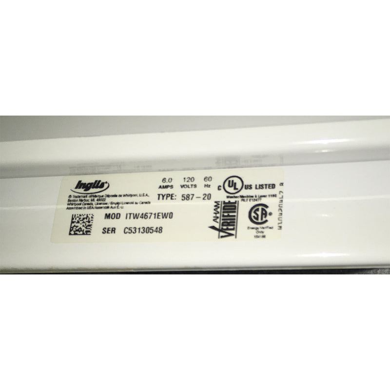 Inglis Washer and Dryer Set Model No. ITW4671EW0 – YIED4700YQ0