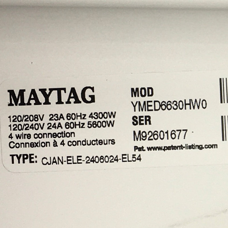 Maytag Washer and Dryer Set Model No. MHW6630HW0 – YMED6630HW0