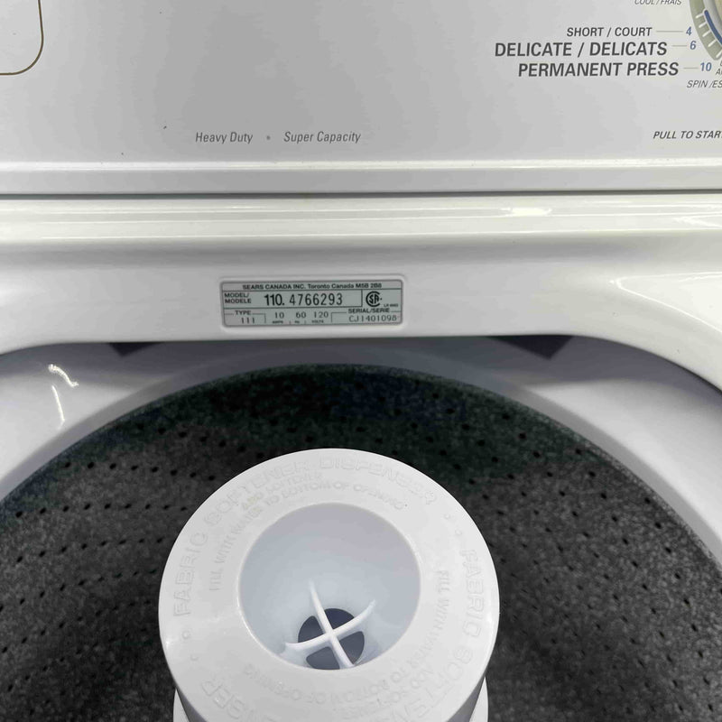 Kenmore Washer Model No. 110.4766293