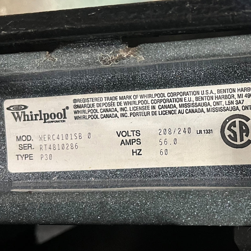 Used Whirlpool Electric Stove No. WERC4101SB 0