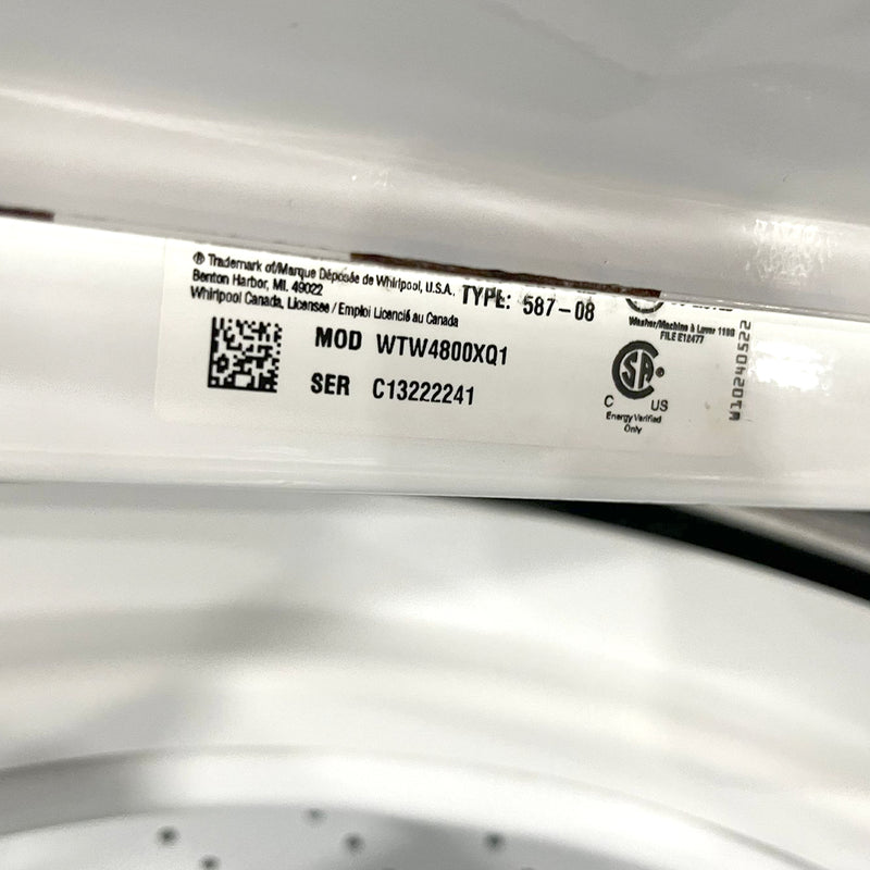 Whirlpool Washer Model No. WTW4800XQ1
