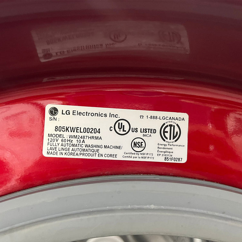 LG Washer and Dryer Set Model No. WM2487HRMA - DLE2150R