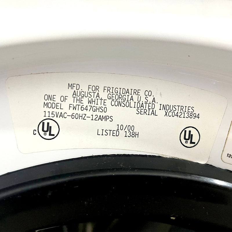 Frigidaire Gallery Washer Model No. FWT647GHS0
