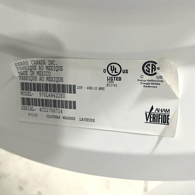 Kenmore Washer Model No. 970L48422E0