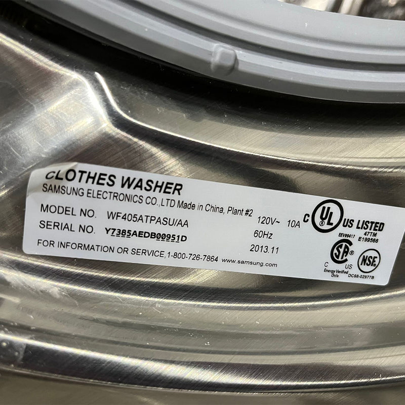 Samsung Washer and Dryer Set Model No. WF405ATPASUAA-DV350AEPXAC