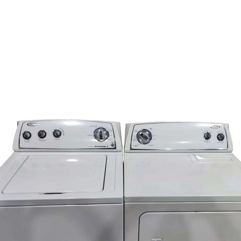 Used Whirlpool Washer and Dryer Set Model No. WTW4800XQ0 – YWED4800XQ0