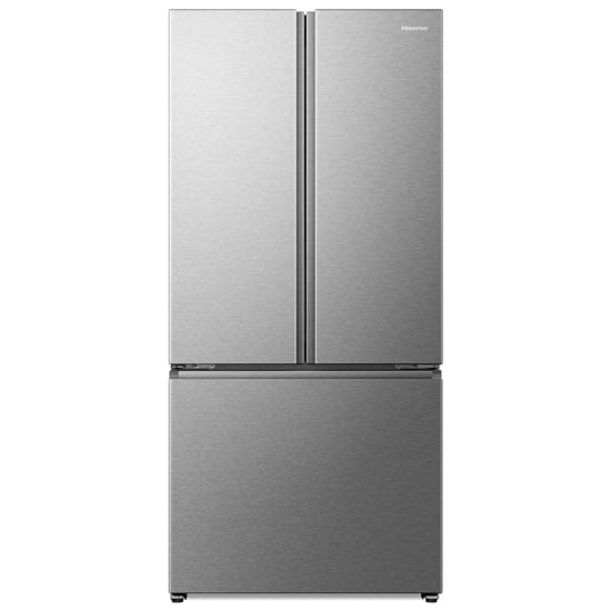 Open Box Hisense 31.5 in. 22.1cu ft. Stainless Steel Standard Depth French Door Refrigerator with Fingerprint Resistant Finish Mod