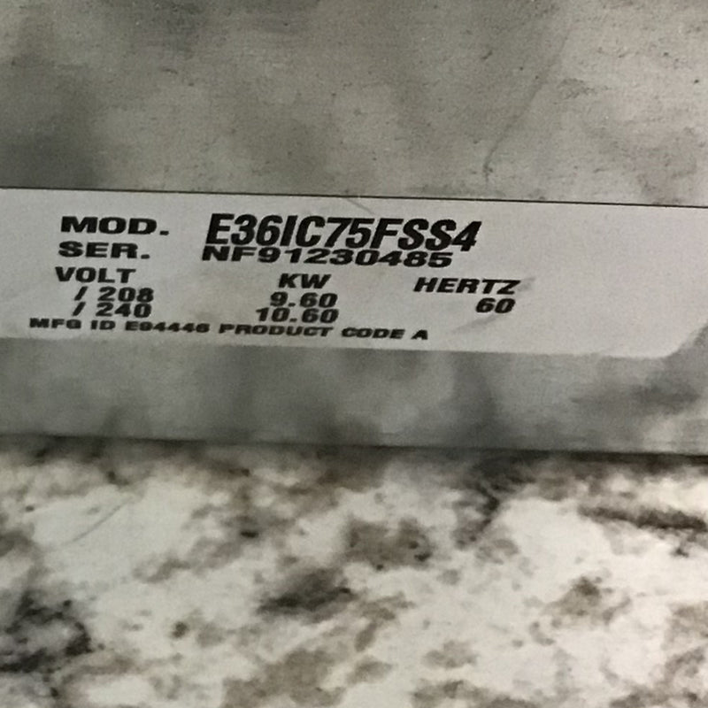 Used Electrolux Drop-In Induction Cooktop Model No. E361C75FSS4