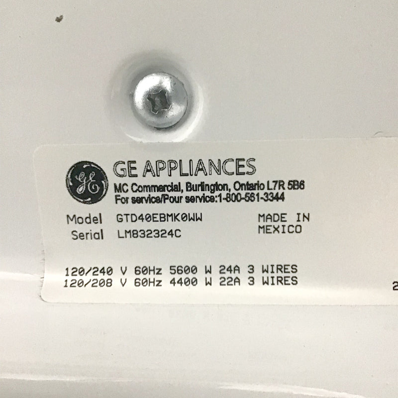 Used GE Electric Dryer  Model No.  GTD40EBMK0WW