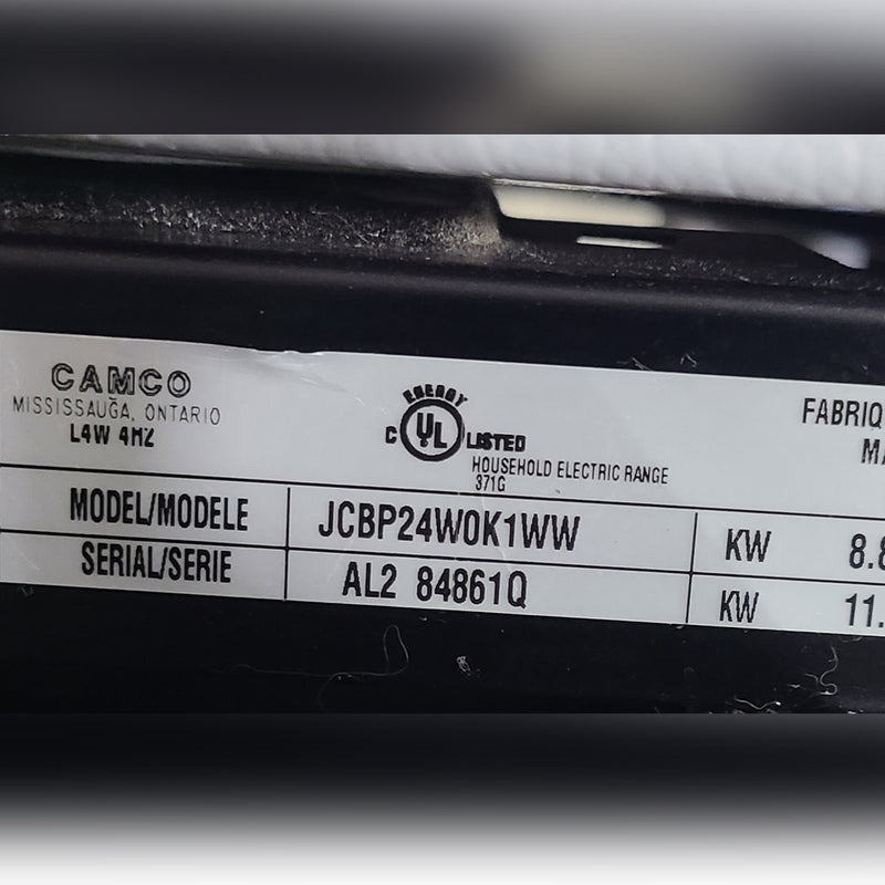 Used GE Electric Stove Model No. JCBP24W0K1WW