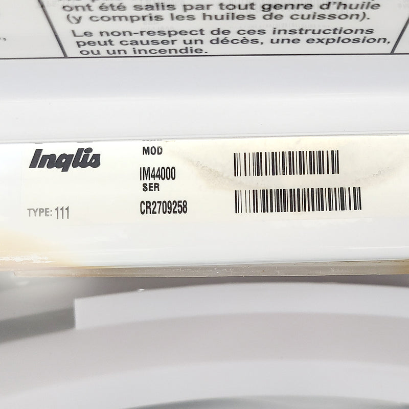 Used Inglis Washer Model No. IM44000