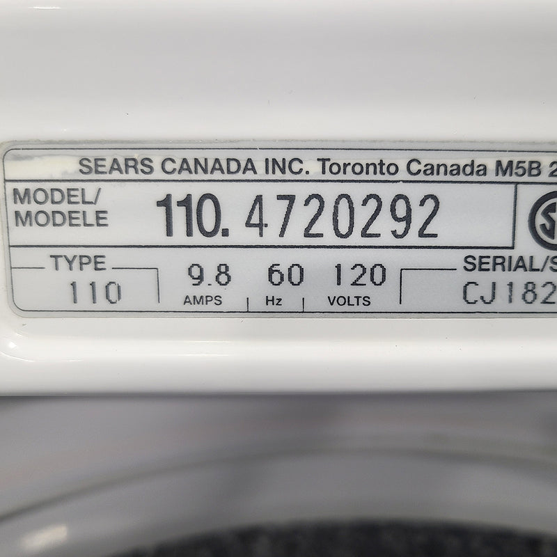Used Kenmore Apartment Size Washer Model No. 110.4720292