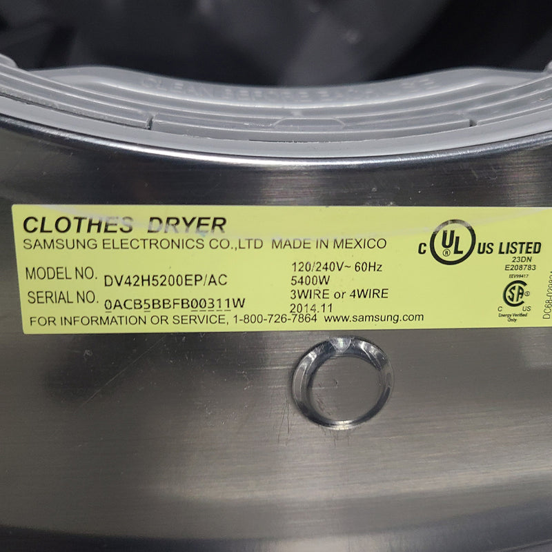 Used Samsung Electric Dryer Model No. DV42H5200EP/AC