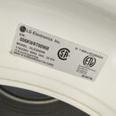 Used LG Electric Dryer Model No. DLE2050W S/N: 006KWAT00968