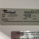 Used Whirlpool Fridge Model No. ET8BPKXKQ00 S/N: VSL5049113