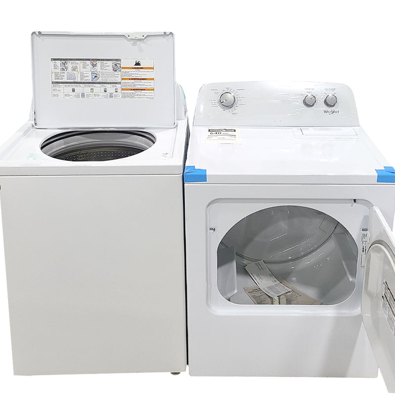 Whirlpool Washer and Open Box Dryer Set Model No. WTW4855HW1-YWED4850HW0